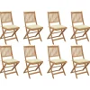 MAISON EXCLUSIVE - Chaises pliables d'extérieur et coussins lot de 8 bois d'acacia