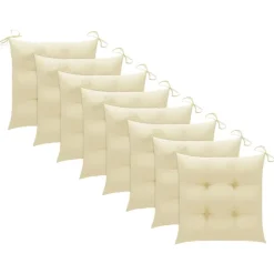 MAISON EXCLUSIVE - Chaises pliables d'extérieur et coussins lot de 8 bois d'acacia