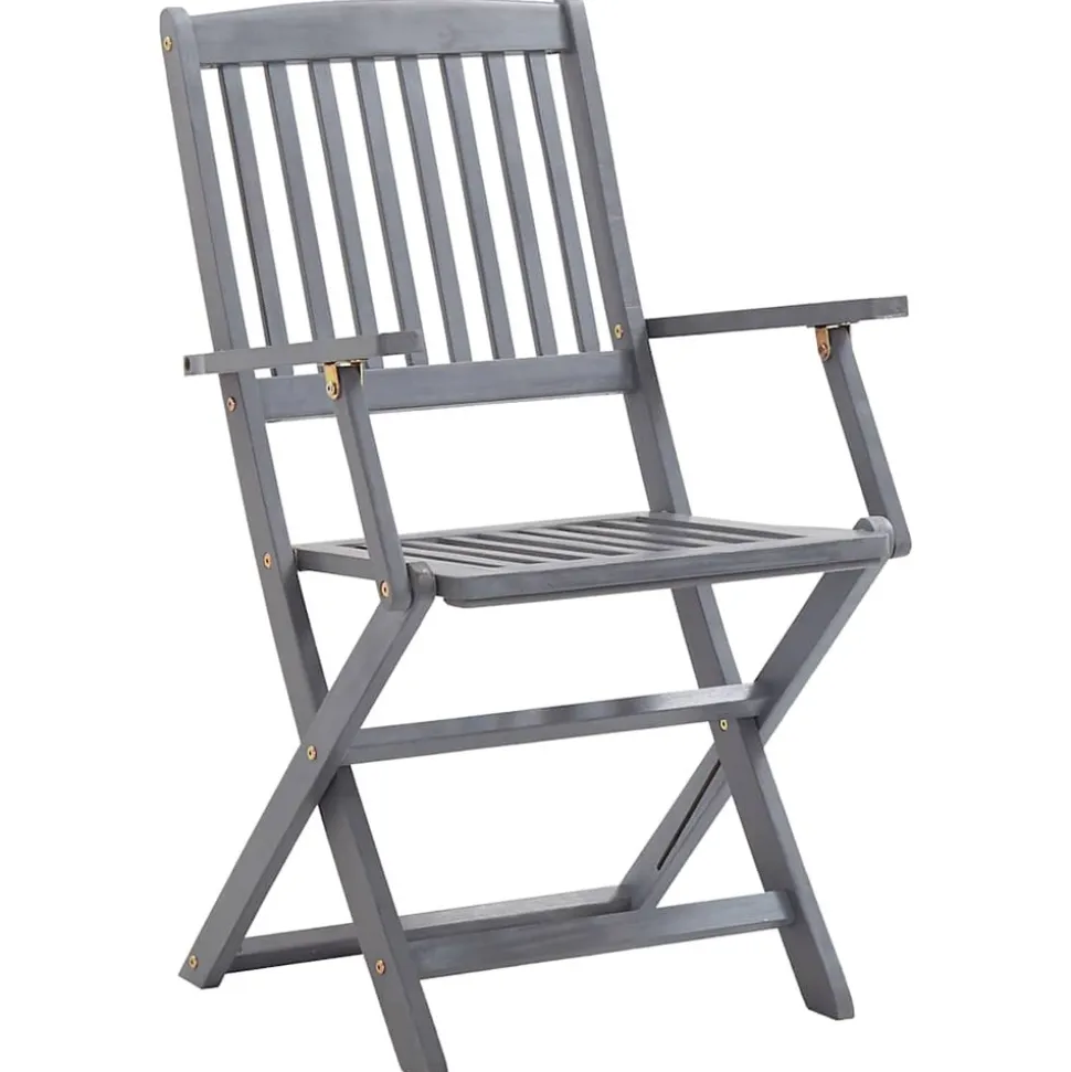 MAISON EXCLUSIVE - Chaises pliables d'extérieur lot de 6 et coussins bois d'acacia