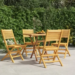 MAISON EXCLUSIVE - Chaises de jardin pliantes lot de 4 47x62x90cm bois massif teck