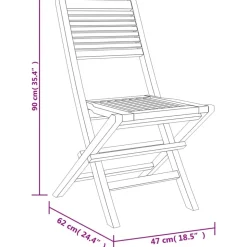 MAISON EXCLUSIVE - Chaises de jardin pliantes lot de 4 47x62x90cm bois massif teck