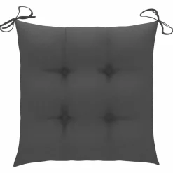 MAISON EXCLUSIVE - Chaises de jardin empilables avec coussins lot de 4 teck solide