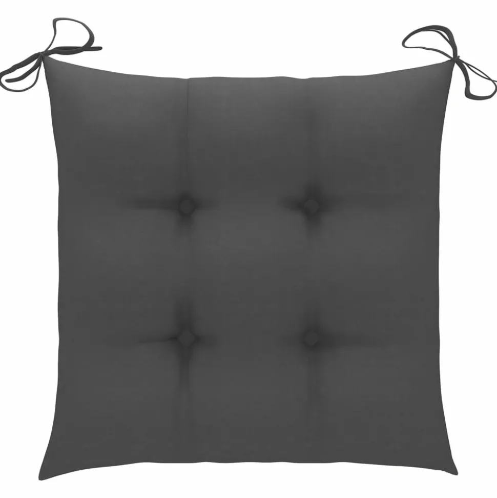 MAISON EXCLUSIVE - Chaises de jardin empilables avec coussins lot de 4 teck solide