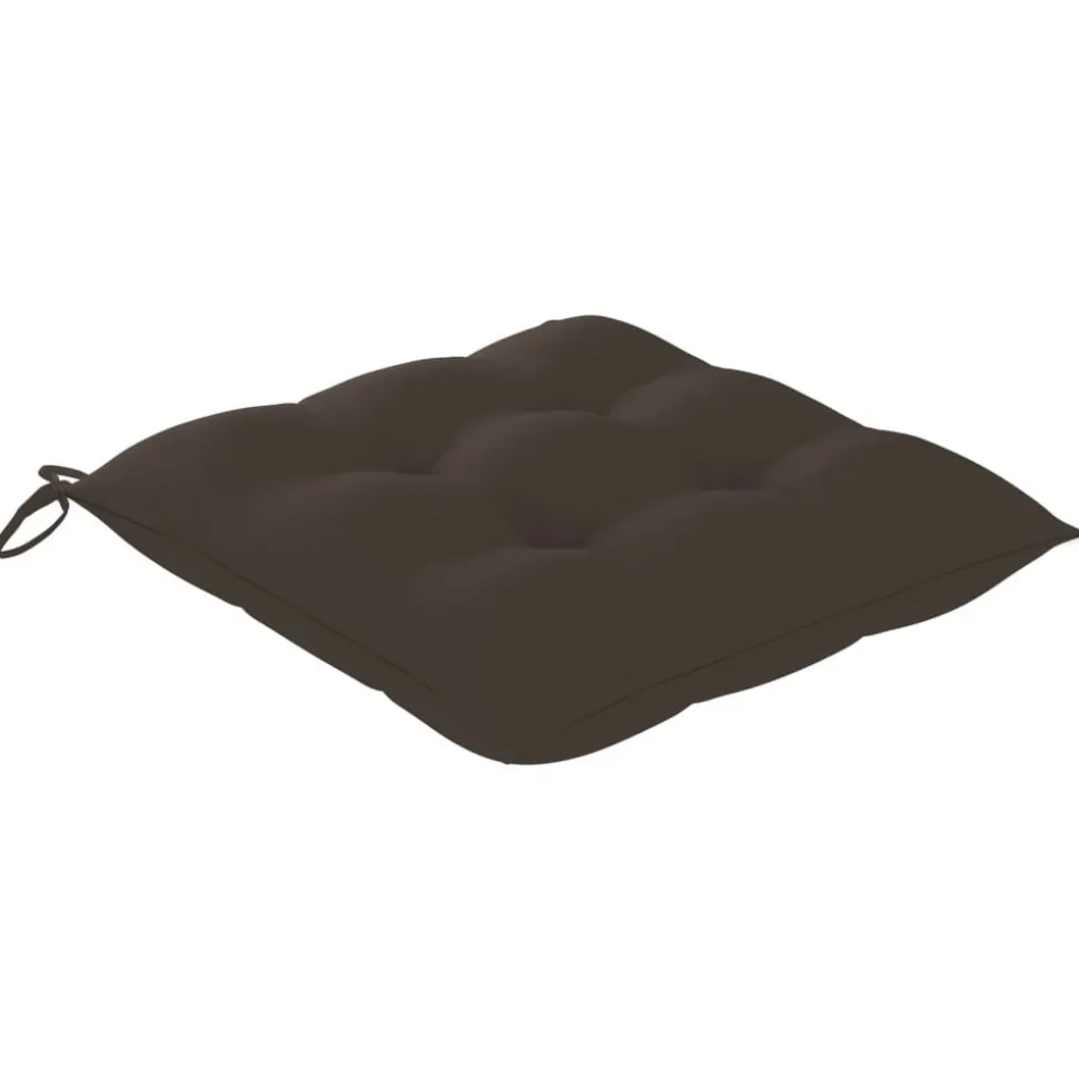 MAISON EXCLUSIVE - Chaises de jardin lot de 2 et coussins taupe bois teck massif
