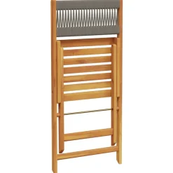 MAISON EXCLUSIVE - Chaises de bistrot lot de 2 gris bois d'acacia et corde