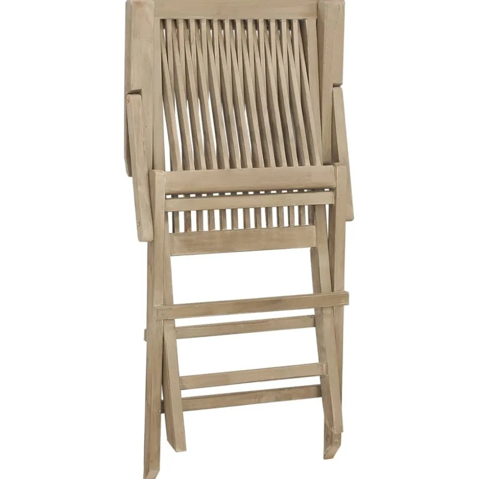 MAISON EXCLUSIVE - Chaises de jardin pliantes lot de 2 gris 56x61x89cm bois teck