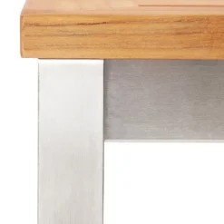 MAISON EXCLUSIVE - Chaises de bar lot de 4 bois d'acacia solide/acier inoxydable