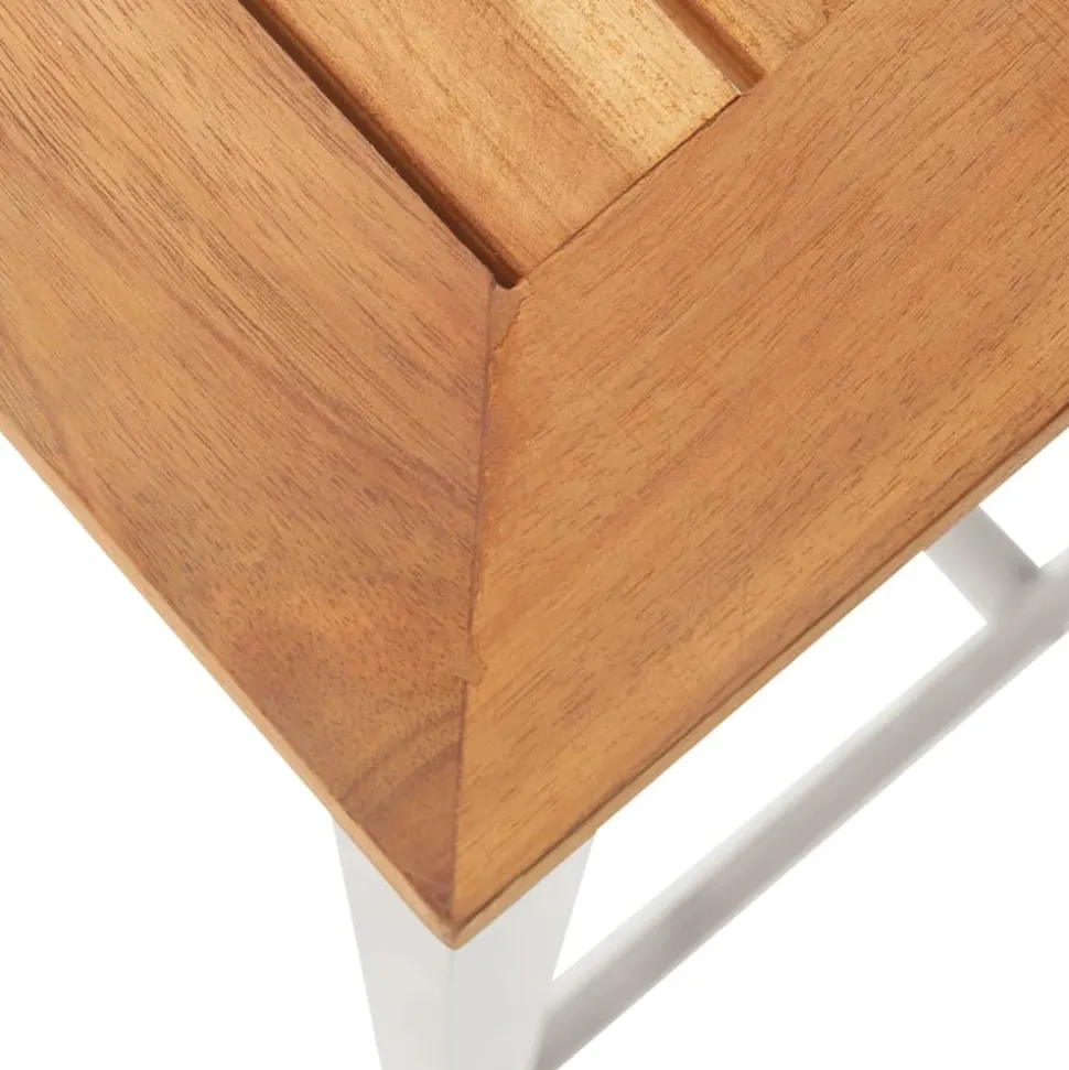 MAISON EXCLUSIVE - Chaises de bar lot de 4 bois d'acacia solide/acier inoxydable