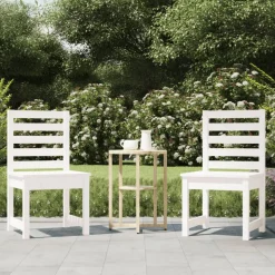 MAISON EXCLUSIVE - Chaises de jardin lot de 2 blanc 50x48x91,5 cm bois massif pin