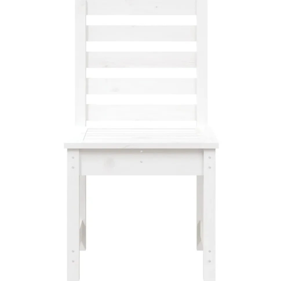 MAISON EXCLUSIVE - Chaises de jardin lot de 2 blanc 50x48x91,5 cm bois massif pin