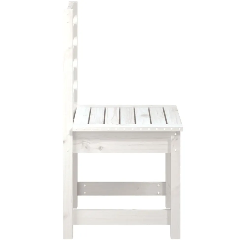 MAISON EXCLUSIVE - Chaises de jardin lot de 2 blanc 50x48x91,5 cm bois massif pin