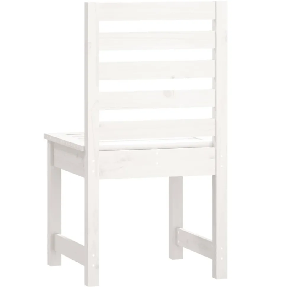 MAISON EXCLUSIVE - Chaises de jardin lot de 2 blanc 50x48x91,5 cm bois massif pin