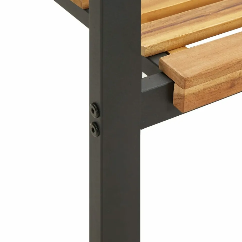 MAISON EXCLUSIVE - Chaises de jardin empilables lot de 4 bois d'acacia et métal