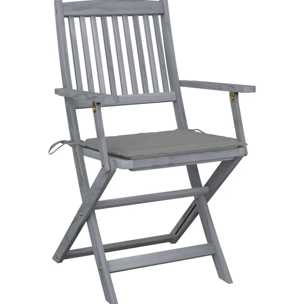 MAISON EXCLUSIVE - Chaises pliables d'extérieur lot de 6 et coussins bois d'acacia