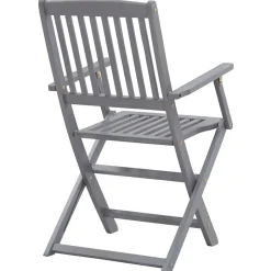 MAISON EXCLUSIVE - Chaises pliables d'extérieur lot de 6 et coussins bois d'acacia