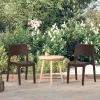 MAISON EXCLUSIVE - Chaises de jardin lot de 2 moka polypropylène