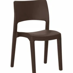 MAISON EXCLUSIVE - Chaises de jardin lot de 2 moka polypropylène