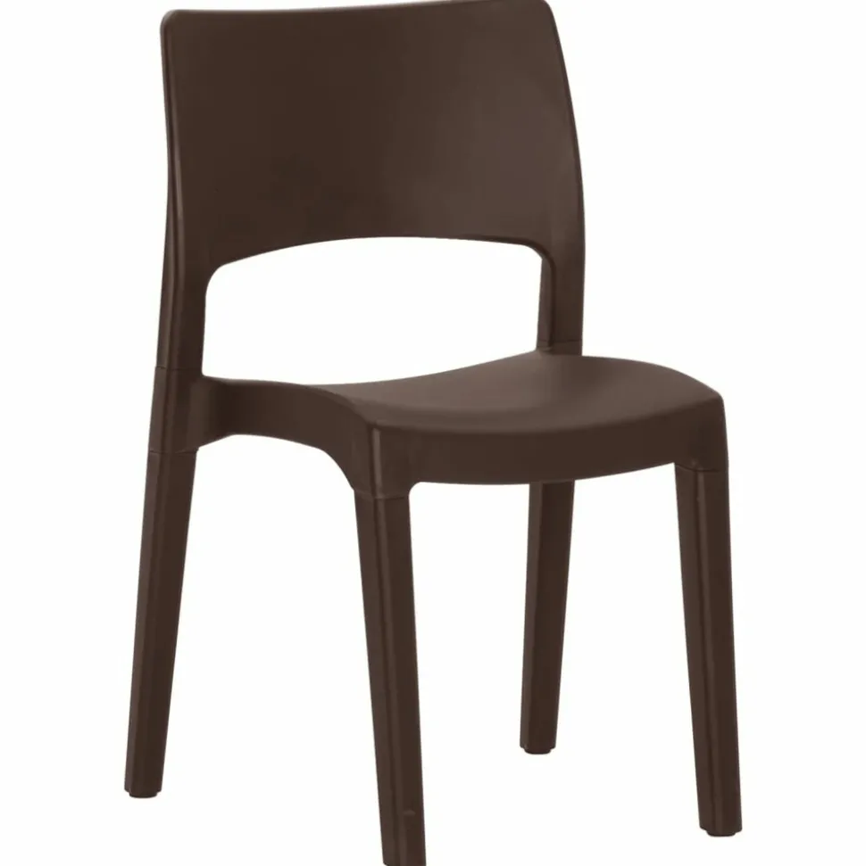 MAISON EXCLUSIVE - Chaises de jardin lot de 2 moka polypropylène
