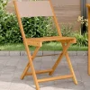 MAISON EXCLUSIVE - Chaises de bistrot lot de 2 taupe bois d'acacia massif et tissu