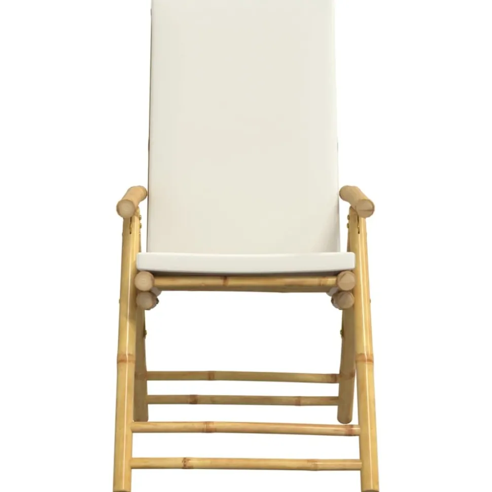 MAISON EXCLUSIVE - Chaises inclinables de jardin pliantes lot de 6 coussins bambou