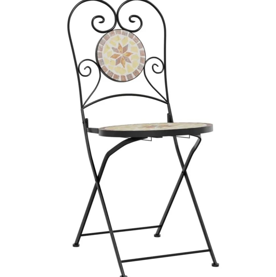 MAISON EXCLUSIVE - Chaises de bistro pliables lot de 2 terre cuite blanc céramique