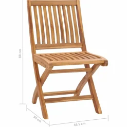 MAISON EXCLUSIVE - Chaises pliables de jardin lot de 8 bois de teck solide