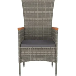 MAISON EXCLUSIVE - Chaises de jardin avec coussins lot de 2 résine tressée gris