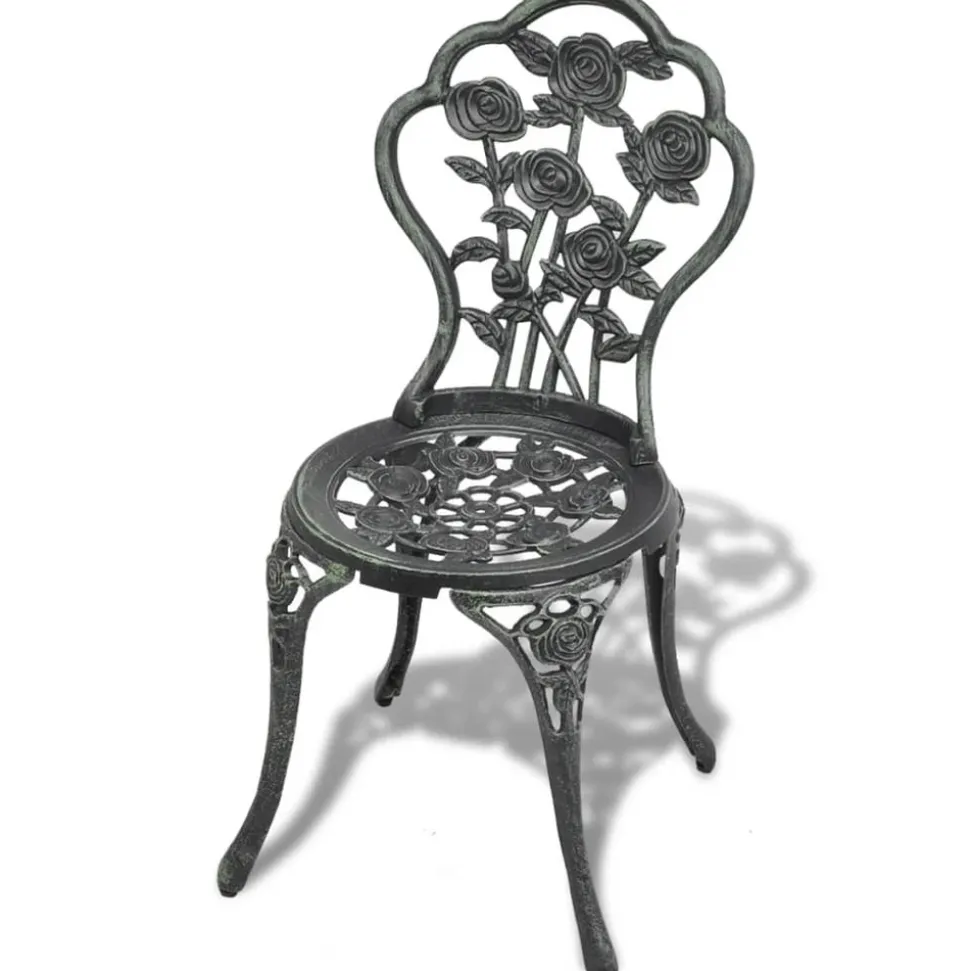 MAISON EXCLUSIVE - Chaises de bistro lot de 2 aluminium coulé vert