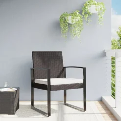 MAISON EXCLUSIVE - Chaises à manger de jardin lot de 2 marron rotin pp