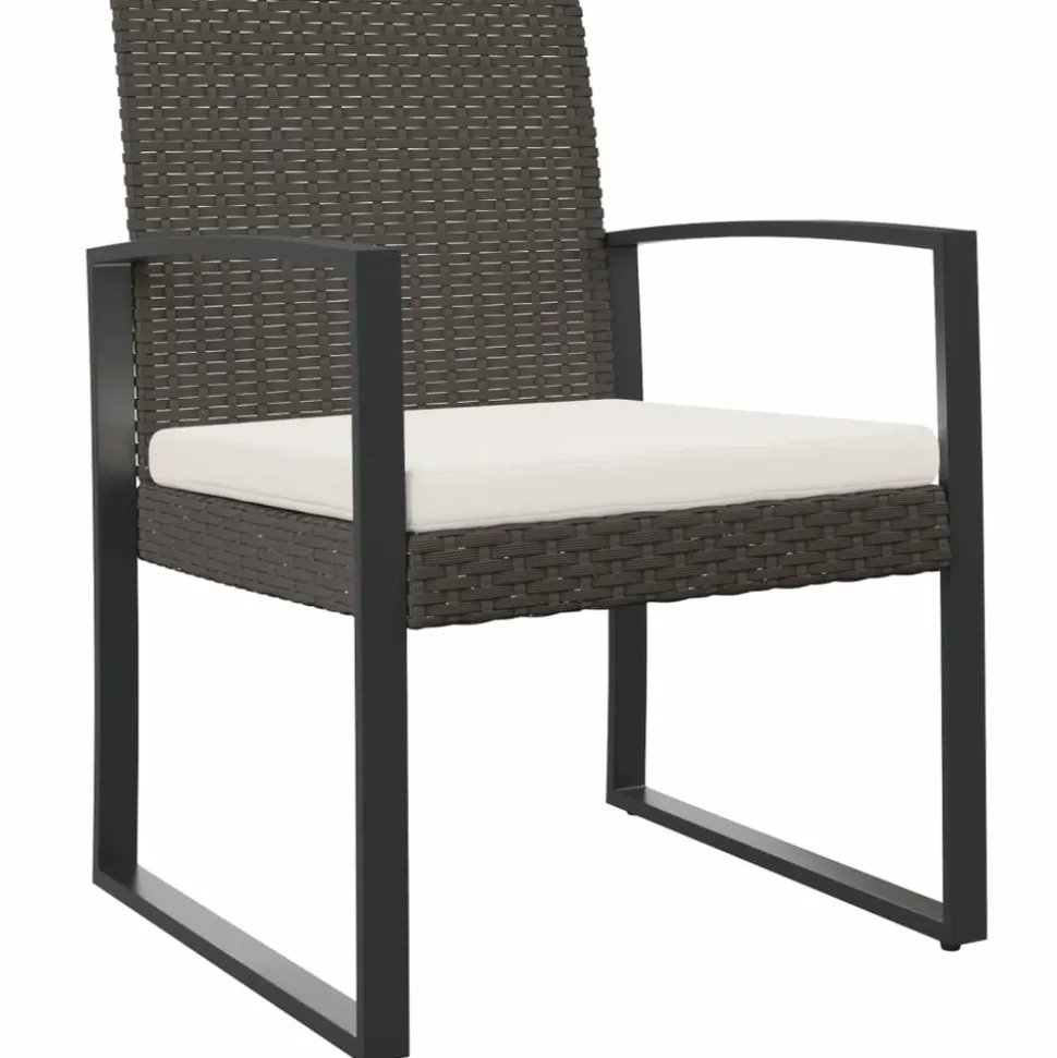 MAISON EXCLUSIVE - Chaises à manger de jardin lot de 2 marron rotin pp