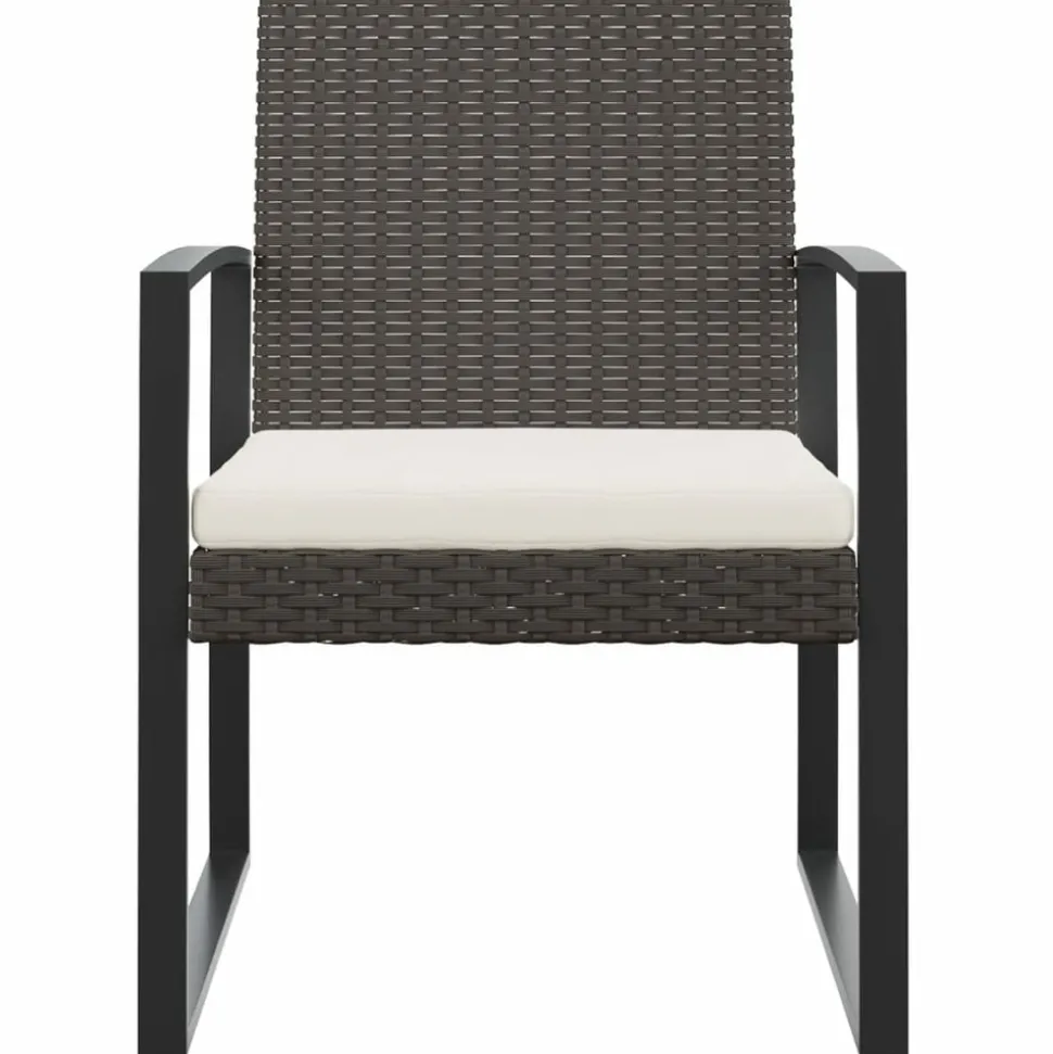 MAISON EXCLUSIVE - Chaises à manger de jardin lot de 2 marron rotin pp