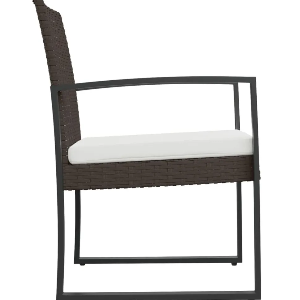 MAISON EXCLUSIVE - Chaises à manger de jardin lot de 2 marron rotin pp