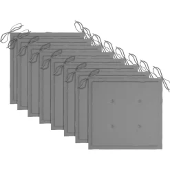 MAISON EXCLUSIVE - Chaises pliables de jardin avec coussins lot de 8 teck solide
