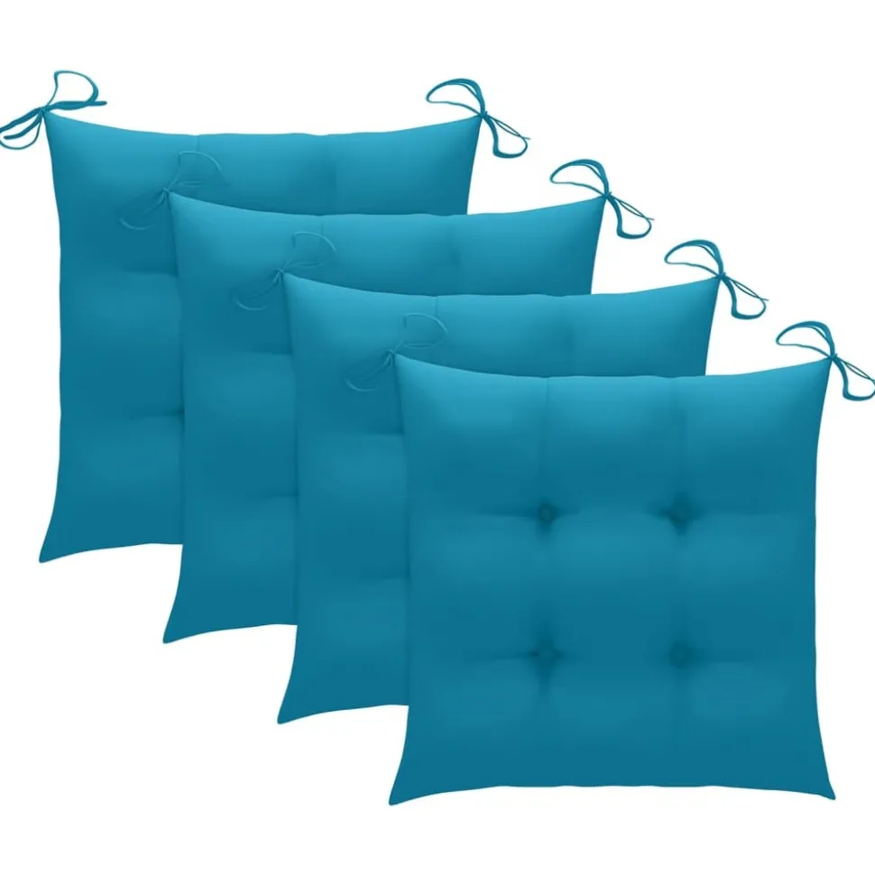 MAISON EXCLUSIVE - Chaises pliables de jardin avec coussins lot de 4 teck solide