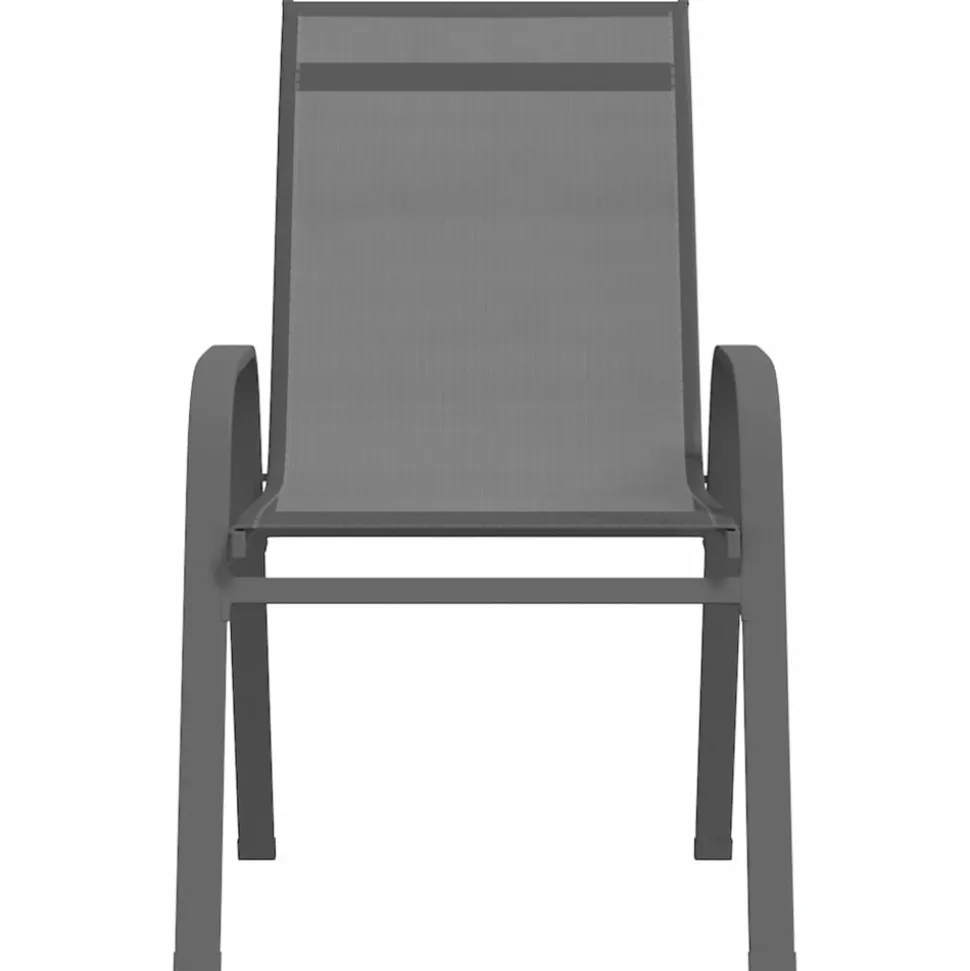 MAISON EXCLUSIVE - Chaises empilables de jardin lot de 6 gris tissu textilène