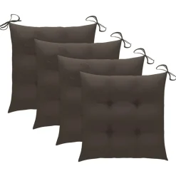 MAISON EXCLUSIVE - Chaises pliables de jardin avec coussins lot de 4 teck solide