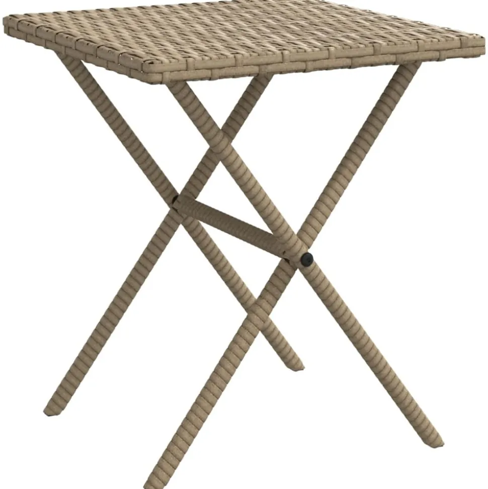 MAISON EXCLUSIVE - Chaises longues lot de 2 avec table beige résine tressée