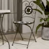 MAISON EXCLUSIVE - Chaises de bistro pliables lot de 2 noir et blanc céramique