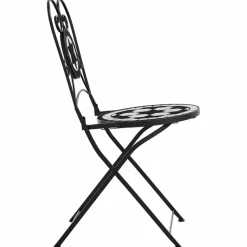 MAISON EXCLUSIVE - Chaises de bistro pliables lot de 2 noir et blanc céramique