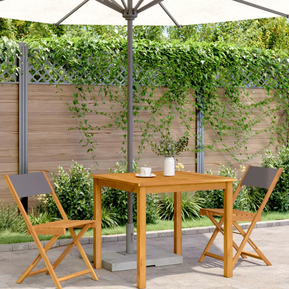 MAISON EXCLUSIVE - Chaises de bistrot lot de 2 anthracite bois acacia massif tissu