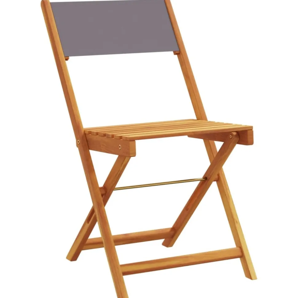 MAISON EXCLUSIVE - Chaises de bistrot lot de 2 anthracite bois acacia massif tissu