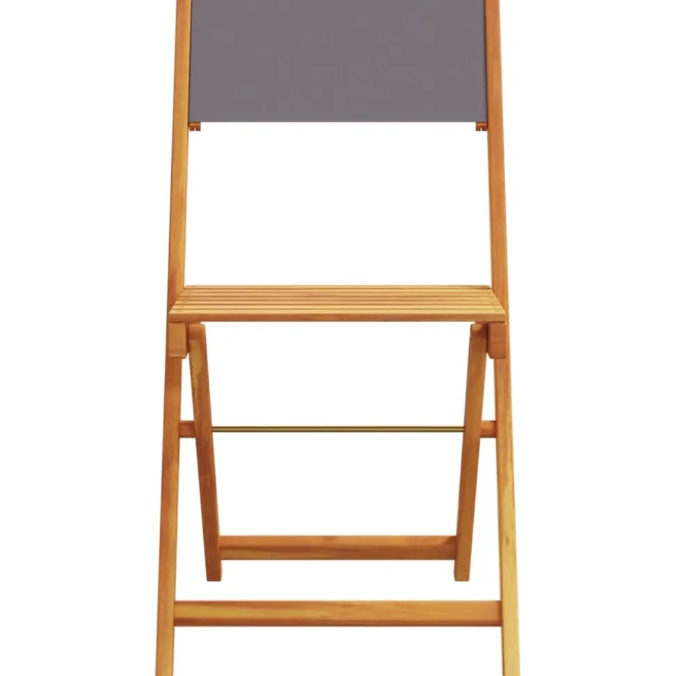 MAISON EXCLUSIVE - Chaises de bistrot lot de 2 anthracite bois acacia massif tissu