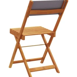 MAISON EXCLUSIVE - Chaises de bistrot lot de 2 anthracite bois acacia massif tissu