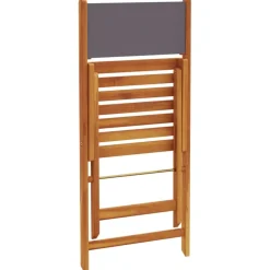 MAISON EXCLUSIVE - Chaises de bistrot lot de 2 anthracite bois acacia massif tissu