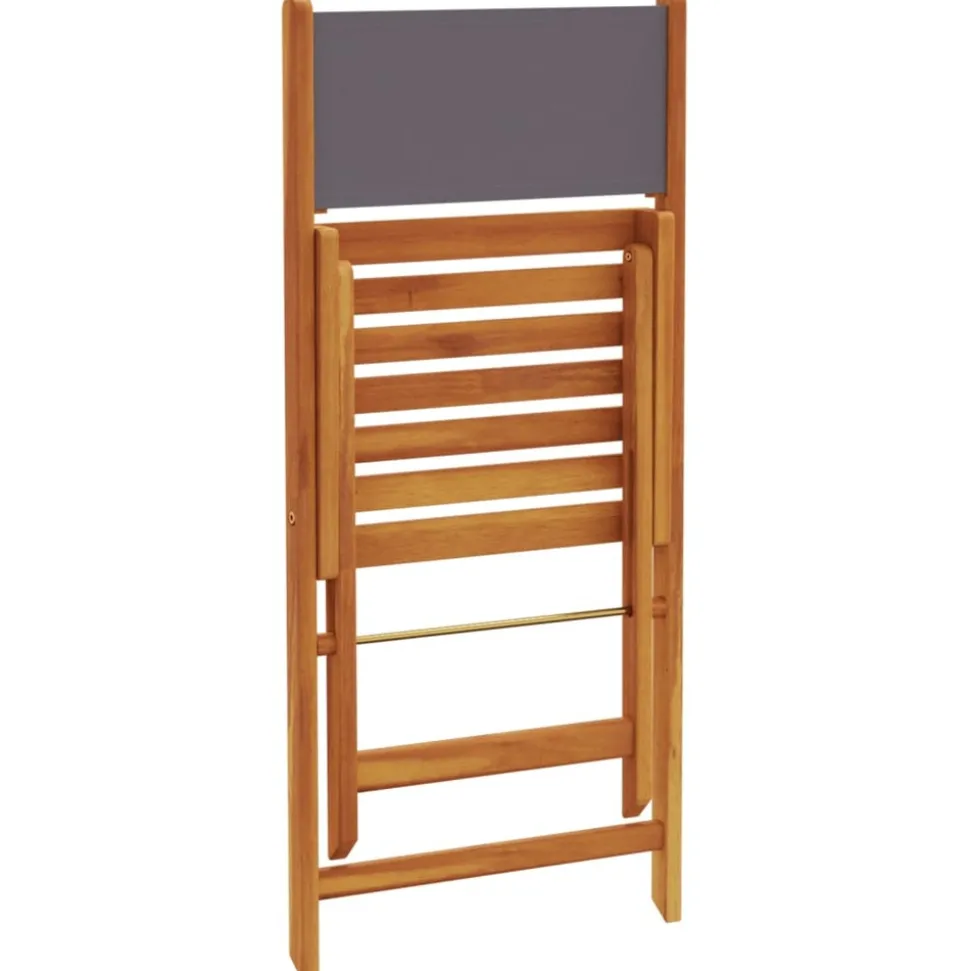MAISON EXCLUSIVE - Chaises de bistrot lot de 2 anthracite bois acacia massif tissu