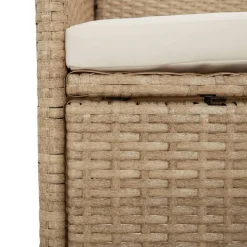 MAISON EXCLUSIVE - Chaises de jardin avec coussins lot de 2 résine tressée beige