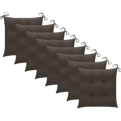 MAISON EXCLUSIVE - Chaises pliables de jardin avec coussins lot de 8 teck solide