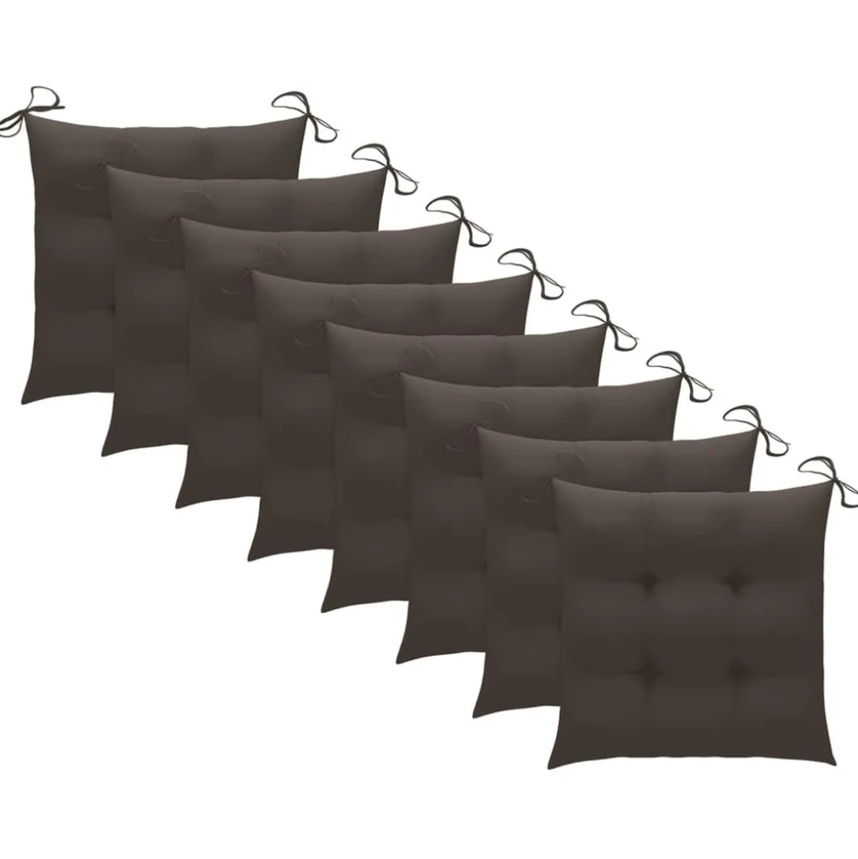 MAISON EXCLUSIVE - Chaises pliables de jardin avec coussins lot de 8 teck solide