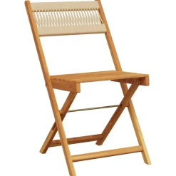 MAISON EXCLUSIVE - Chaises de bistrot lot de 2 beige bois d'acacia et corde