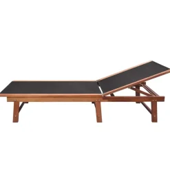 MAISON EXCLUSIVE - Chaises longues lot de 2 et table bois d'acacia et textilène